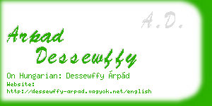 arpad dessewffy business card